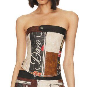 Daytona Faux Leather Corset Top